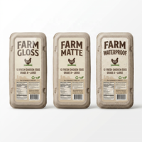 Étiquettes adhésives personnalisées pour cartons d'œufs pour les fermes et les producteurs d'œufs, autocollants pour cartons d'œufs frais de la ferme, étiquettes d'emballage d'œufs pour l'agriculture