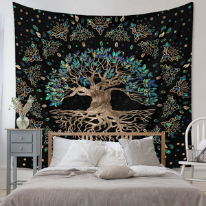 Tapiz <span class=keywords><strong>de</strong></span> <span class=keywords><strong>bosque</strong></span> <span class=keywords><strong>de</strong></span> árbol <span class=keywords><strong>de</strong></span> la vida misterioso colgante <span class=keywords><strong>de</strong></span> pared cuento <span class=keywords><strong>de</strong></span> hadas bohemio psicodélico hogar dormitorio decoración <span class=keywords><strong>de</strong></span> ensueño - Product Image 5
