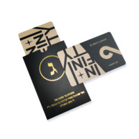 Programmier bare voll mattschwarze NFC-Visitenkarte für Social Media-Sharing mit UV-LOGO und QR-Code