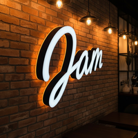Papan Reklame LED Custom, Huruf Saluran Akrilik 3D Bercahaya, Papan Reklame Elektronik 3D