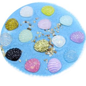 Abalorios de resina con lentejuelas de imitación en forma de concha marina para manualidades, resina de concha marina para carcasas de teléfono, estuches para lápices y accesorios de belleza - Product Image 2
