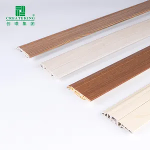 Foshan Supplier CREATEKING Plastic Skirting Board For Wall Base Protection Waterproof OEM PVC WPC Skirting Board