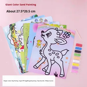 Set de Pintura de <span class=keywords><strong>Arena</strong></span> para Niños, Manualidades Educativas, Graffiti, Jardín de Infancia, <span class=keywords><strong>Arena</strong></span> de Colores Creativa, Plástico ABS, Modelo de 30x20x10cm - Product Image 6
