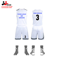 Uniformes de basket-ball de votre équipe, ensemble de maillot de basket-ball réversible pour jeunes ensembles d'uniformes de basket-ball réversibles