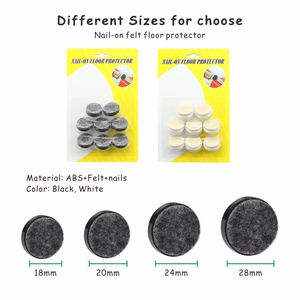 Patins de chaise en plastique écologiques noirs antidérapants pour pieds de chaise, protecteurs de sol avec vis WEILIYING WH-8J800 - Product Image 6