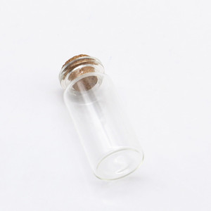 Flacon en verre transparent de 5 ml, 7 ml, 8 ml, 10 ml, 22*40 mm avec <span class=keywords><strong>bouchon</strong></span> en liège pour bouteille à vœux / petites bouteilles à messages / bouteille cadeau - Product Image 5
