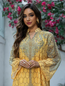 الموضة الجديدة للعيد العربي قماش مطرز عباية ماسية ساخنة دبي سهرة للنساء - Product Image 6