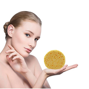 Éponge nettoyante en coton naturel en pâte de bois, en forme de nid d'abeille, exfoliante pour le visage, tous types de peau - Product Image 3