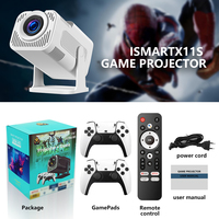 Console de jeux IHOMELIFE HY320MINI, projecteur intelligent portable, Android 11, 6000 lumens, 1080P, 36000+ jeux, LED, 1 Go/8 Go