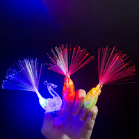 Luces LED para Dedos, Anillo de Fibra Óptica LED Intermitente para Fiestas Neon, Festivales de Música y Ambiente de Bar, Artículos de Fiesta, Regalo