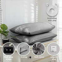 Funda de Almohada Rectangular Antibacteriana Bordada, de Algodón con Fibra de Plata Conductora, Antiestática, Ecológica, para Hospital