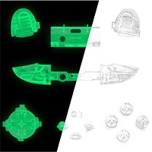 ปุ่มเรืองแสงสีเขียวเข้มสำหรับ Xbox Series X S Controller  ประกอบด้วยปุ่ม Trigers, Dpad, ABXY, Start, Back, Sync, Share และปุ่มเปลี่ยนอะไหล่ - Product Image 2