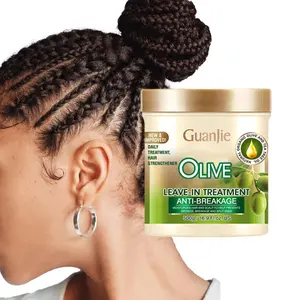 Saç nem pürüzsüz kıvırcık kıvırcık kontrol toptan private label vegan organik onarım kremi afrika kıvırcık saç bırakın