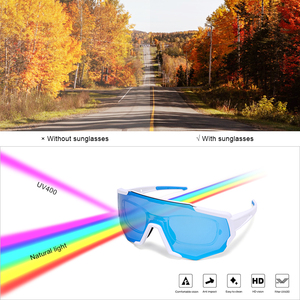 Hubo thể thao 517 biểu tượng tùy chỉnh Kính mát UV400 Windproof PC thể thao Kính mát cho đi xe đạp Lái xe chạy đường nhà sản xuất - Product Image 2