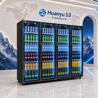 Vitrine réfrigérée commerciale à porte simple, refroidisseur de boissons pour magasin de proximité