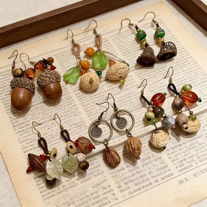 Pendientes colgantes inspirados en plantas, piedra natural, estilo vintage, uso diario para mujer - Product Image 3