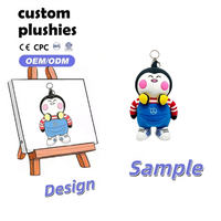 Porte-clés en peluche personnalisé, poupée en peluche, porte-clés mignon avec logo, accessoire en peluche d'arts martiaux, cadeau promotionnel en gros, support de clés en peluche