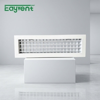 Grille de ventilation linéaire réglable à double lame avec ressort, diffuseur à fente mince en aluminium pour l'admission et l'évacuation de l'air de climatisation