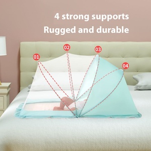 Mosquitera plegable portátil para bebés, juego de cama de poliéster duradero con estilo encantador, nuevo diseño, cubierta <span class=keywords><strong>antimosquitos</strong></span> para recién nacidos - Product Image 2