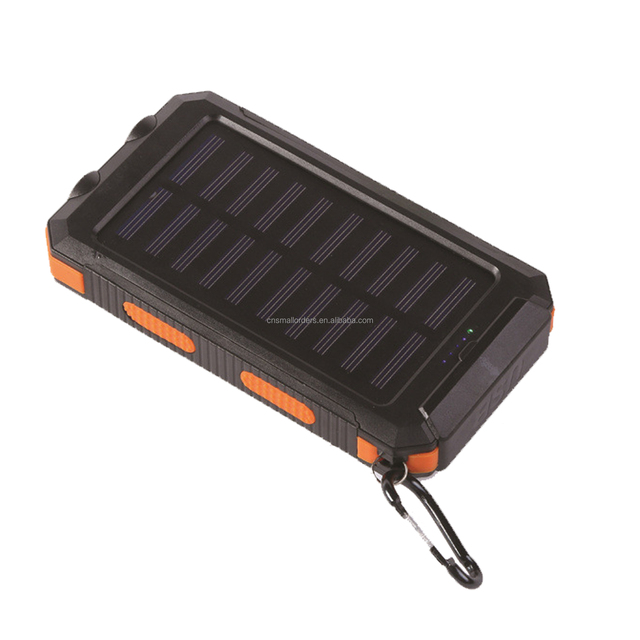 Portable Waterproof Solar Power Bank Outdoor Solar Charger for Camping Hiking Solar Energy Flashlight with Custom LOGO Printing