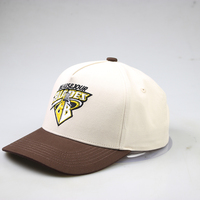 Gorras de Béisbol Personalizadas con Logotipo Bordado, Unisex, de 5 Paneles, con Visera Curva, Cierre a Presión, Impermeables, de Tela Dobby Dot, de Dos Tonos