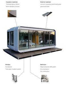 Nuova Cabina Curva Voros <span class=keywords><strong>Design</strong></span> Apple 20ft 40ft, Casa Modulare Prefabbricata per Resort e Glamping - Product Image 2