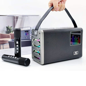 YS-317 Nuevo Altavoz Karaoke Inalámbrico Portátil con Bluetooth, 2 Micrófonos Inalámbricos, Pantalla LED RGB, Altavoz HIFI para Fiestas en Exteriores y en Casa - Product Image 3