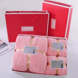 Conjunto de toalla de Hotel de lujo, toalla turca de lana de Coral con logotipo personalizado de alta calidad, nuevo - Product Image 4