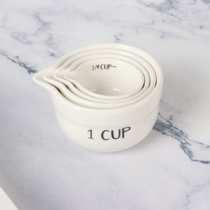 Op Maat Porselein Wit Keukengereedschap Nieuwigheid Keramische Maatbekers En Lepels Keramische Maatbeker - Product Image 6