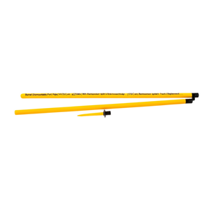 Barre de saut en PVC démontable Barret 170 cm 25 mm avec pointe amovible jaune, équipement d'athlétisme - Product Image 2