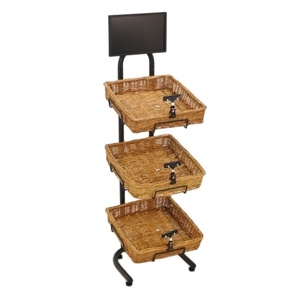 Espositore in metallo con 3 cestini e porta insegne, negozio al dettaglio Display per POS - Product Image 3