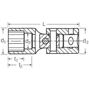STAHLWILLE - 01540014 Llaves de vaso UNIFLEX de 1/4 ''Pulgadas-EAN 4018754173570 ACCESORIOS DE LLAVE DE VASO 1/4" - Product Image 2