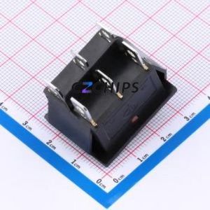 HX KCD4-6P Rocker Switch Through hole Component (THT) Switch Red Solder Tab Red 16A - Product Image 2