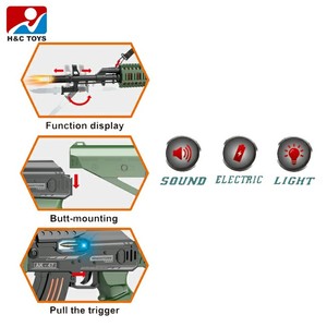 Pistola de Juguete Eléctrica Telescópica AK47 para Niños con Sonido, Luz, Vibración, Mochila, Telescopio y <span class=keywords><strong>Granada</strong></span>, Material Plástico Resistente - Product Image 5
