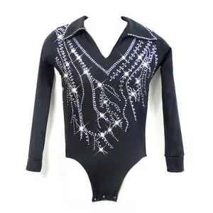 Figure Dance Shirt Mens Latin Shirt Males Ballroom Tops Rumba Samba Quick Step Dance men Dance wear