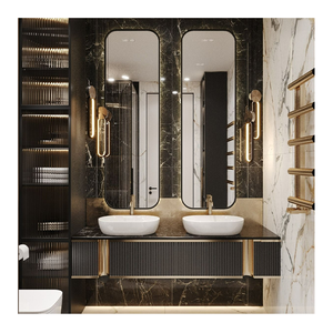 Hotel Wall Mount <strong>Wood</strong> <strong>Bathroom</strong> <strong>Cabinet</strong> Vanity Customized with Mirror 42 Inch Modern Waterproof <strong>Cabinet</strong> - Product Image 4