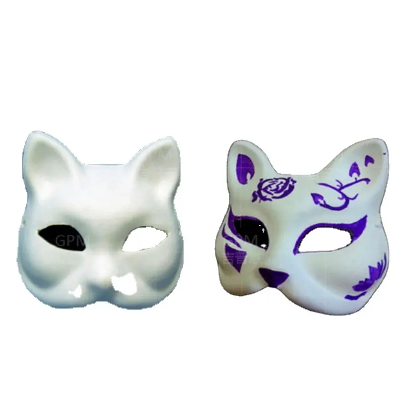 子供のための美しい面白い紙キツネ仮面舞踏会マスクデザイン