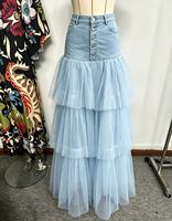 Robe midi évasée multi-couches pour femme, style jupe en tulle, nouvelle collection Printemps/Été 2026, transfrontalière Europe-Amérique