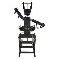 Chaise multifonctionnelle BDSM, mobilier et outil auxiliaire, avec menottes de retenue et barre d'écartement des jambes, chaise de bondage