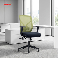 Chaise de bureau exécutive ergonomique pivotante et réglable en tissu à dossier en maille, robuste et moderne, pour la maison et le bureau, garantie 2 ans