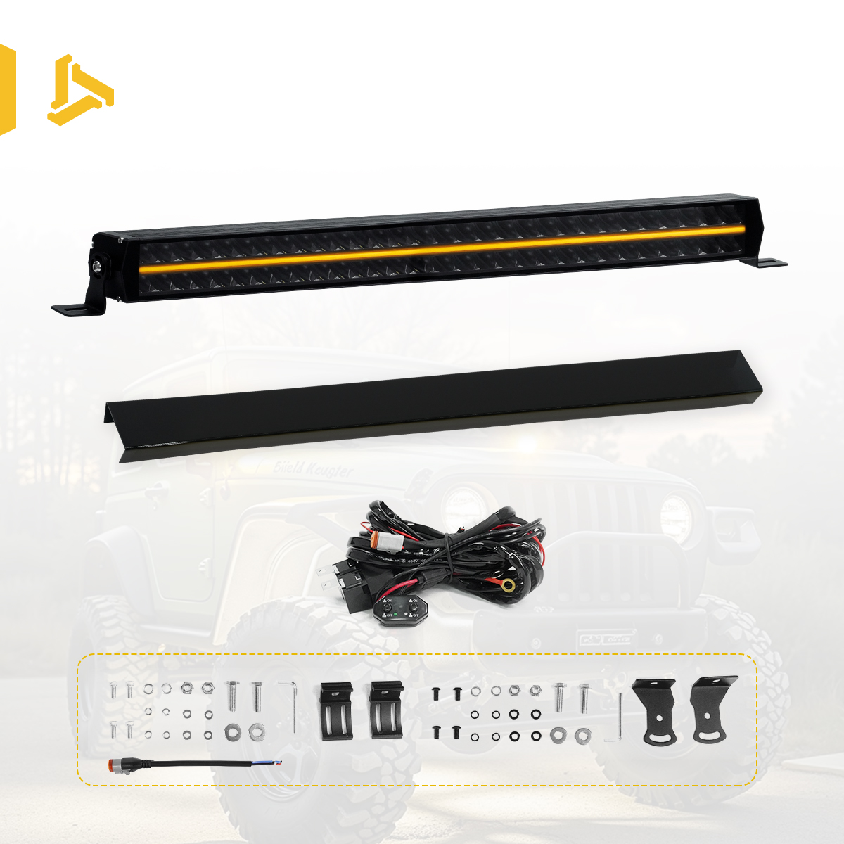 Kit de barre lumineuse (couvercle noir + faisceau de câbles)