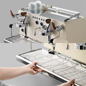 Machine à café commerciale automatique à double tête haute puissance 9 bars, alimentée par batterie, capacité de 16 tasses et 2800W (Espressol 220V) - Product Image 5