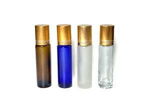 Bouteille en verre Rollerball personnalisée en gros avec boules roulantes en <span class=keywords><strong>pierre</strong></span> naturelle peut emballer de l'huile de massage pour SPA personnel à la maison - Product Image 4