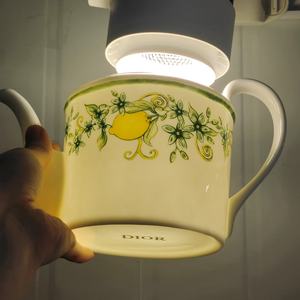 Service à café de luxe Série Citron en porcelaine fine, ensemble théière, tasses et soucoupes pour le thé de l'après-midi - Product Image 5