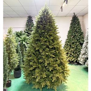 Grand sapin de Noël artificiel de 7,5 pieds en aiguilles de pin, mélange de PVC et de coton cachemire, de qualité supérieure, avec pommes de pin - Product Image 3
