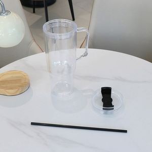 Vaso de Plástico Transparente Personalizable de 40 oz, de Gran Capacidad, Portátil para Auto, con Asa, Simple, para Exteriores, con Pajita - Product Image 5
