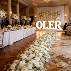 <span class=keywords><strong>ดอก</strong></span><span class=keywords><strong>ลิลลี่</strong></span>สีงาช้างแบบ 3 มิติ ผ้าเนื้อนุ่ม ติดตั้งง่าย ตกแต่งพื้นสำหรับงานอีเว้นท์ งานเลี้ยง และงานแต่งงาน - Product Image 1