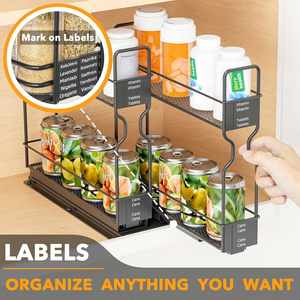 Carbon Steel Double Tier Rust Resistant Modern Storage Holders <b>Racks</b> Spice <b>Racks</b> <b>Kitchen</b> Under Sink Organizers Sliding Drawer - Product Image 4