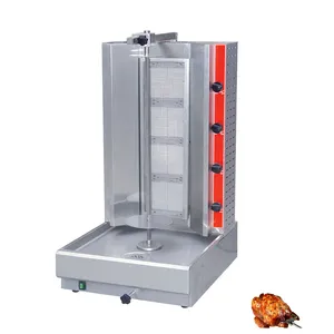Máquina de shawarma de acero inoxidable pollo pavo Shawarma parrilla equipo de cocina eléctrico Shawarma para la venta