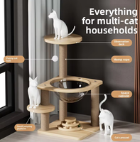 Arbre à chat tendance et stable, lit pour chat, griffoir tout-en-un, mobilier durable pour animaux de compagnie, pour chats d'intérieur, usage quotidien